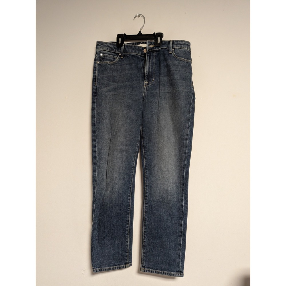 Fidelity Denim Cher High Rise Straight Leg Jeans Bristol Blue R4014 Size 28
